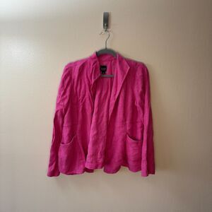 Eileen Fisher Pink Collared Cardigan